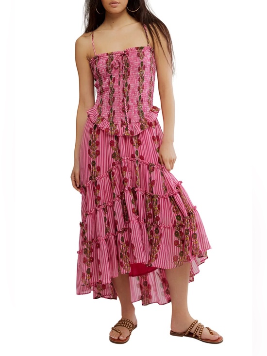 Free People Dresses & Skirts - Free People Alejandra Smocked Bodice Tiered Sundress Size L